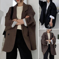 Notched Collar Business Blazer Suit Coat