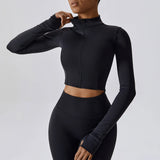 Women's Long Sleeve Top Zipper Jacket