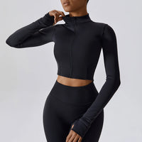 Women's Long Sleeve Top Zipper Jacket