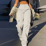 Women Stretch Twill Wide Leg Pants