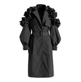 Lautaro Long Black Khaki Trench Coats
