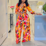 Spring Summer New Long Sleeved Printed Suit