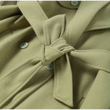 Street Ribbed Woolen Long Coat