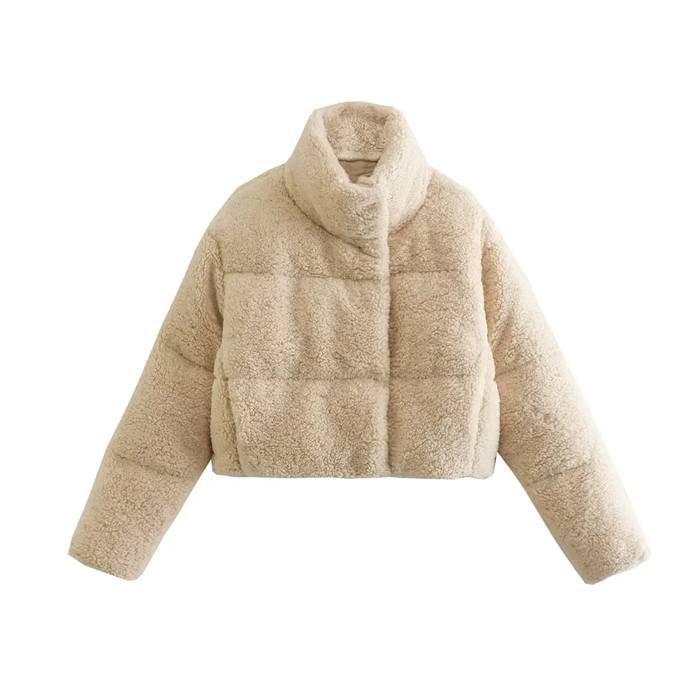 Women's Lamb Wool Short Cotton Coat