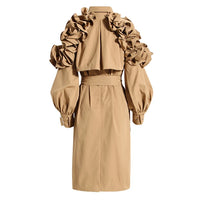 Lautaro Long Black Khaki Trench Coats