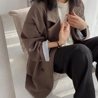 Notched Collar Business Blazer Suit Coat