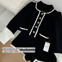 2 Piece Shorts Sets Peter Pan Collar Luxury Cardigans Fashion