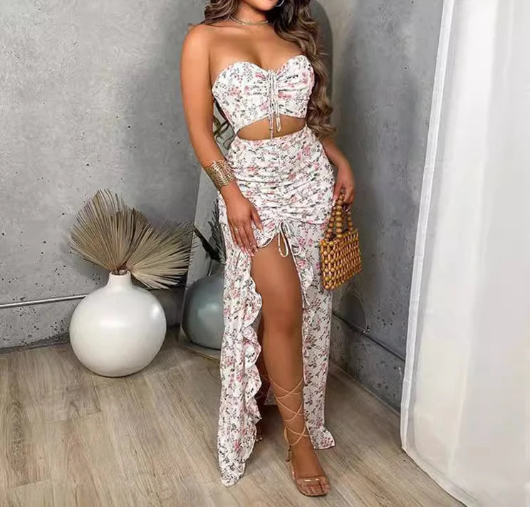 Sleeveless Shirt Tops 2 Piece Set