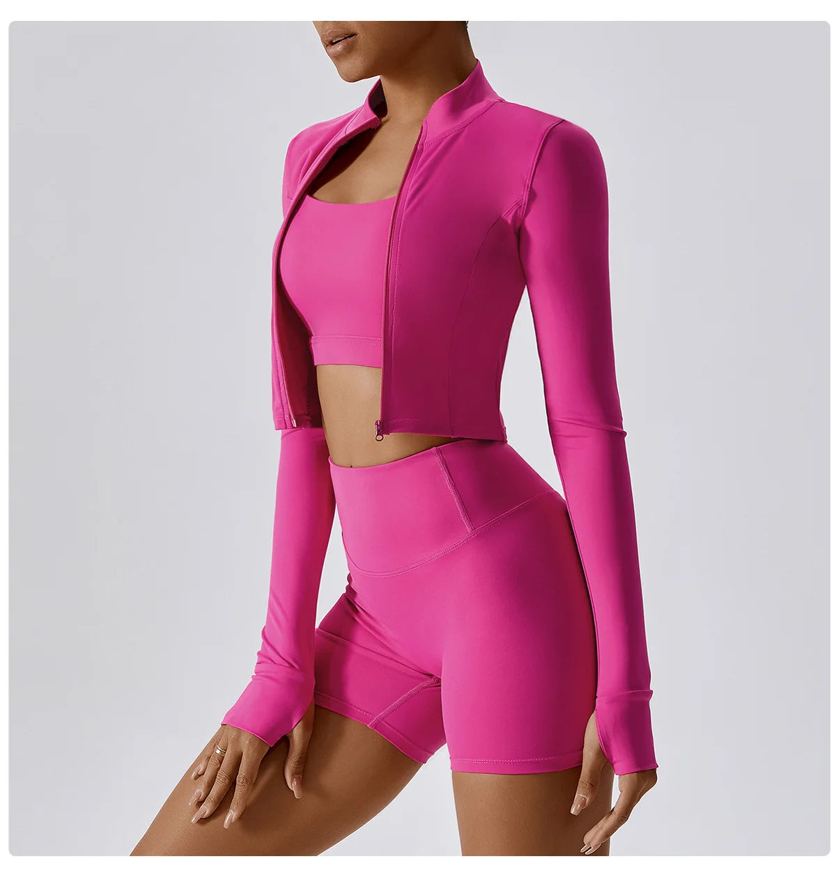 Women's Long Sleeve Top Zipper Jacket