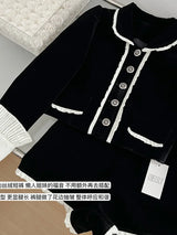 2 Piece Shorts Sets Peter Pan Collar Luxury Cardigans Fashion