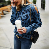 Women's Trendy Pullover Sweaters Casual Leopard