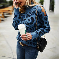 Women's Trendy Pullover Sweaters Casual Leopard