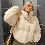 Women's Lamb Wool Short Cotton Coat