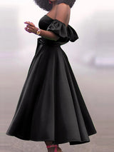 Slim Fit Belt Elegant Lady Midi Dresses