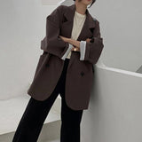 Notched Collar Business Blazer Suit Coat