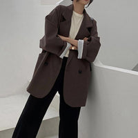 Notched Collar Business Blazer Suit Coat