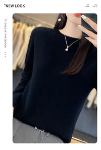 Women's Casual Knitted Pullover Coat – Soft O-Neck Winter Sweater