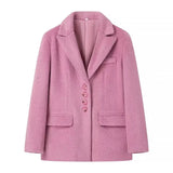 Streetwear Long Hairy Shaggy Blazer Coats