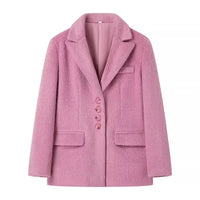 Streetwear Long Hairy Shaggy Blazer Coats