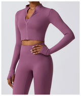 Women's Long Sleeve Top Zipper Jacket