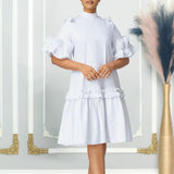 Elegant Half Sleeve Polyester gowns