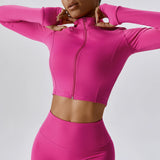 Women's Long Sleeve Top Zipper Jacket