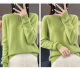 Women's Casual Knitted Pullover Coat – Soft O-Neck Winter Sweater