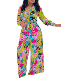 Spring Summer New Long Sleeved Printed Suit