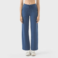 wide leg yoga pants drawstring