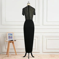 Women Summer V-neck Short Sleeve Polyester dress
