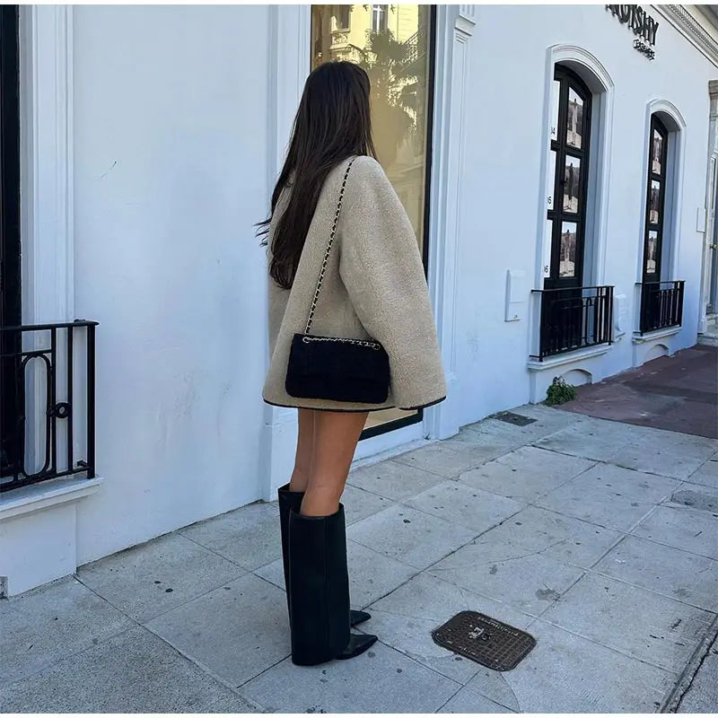 Chic Women's Thermal Lamb Wool Coats