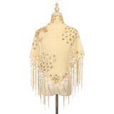 Elegant Sequins Triangle Scarf Fashion Lace
