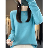 Women's Casual Knitted Pullover Coat – Soft O-Neck Winter Sweater