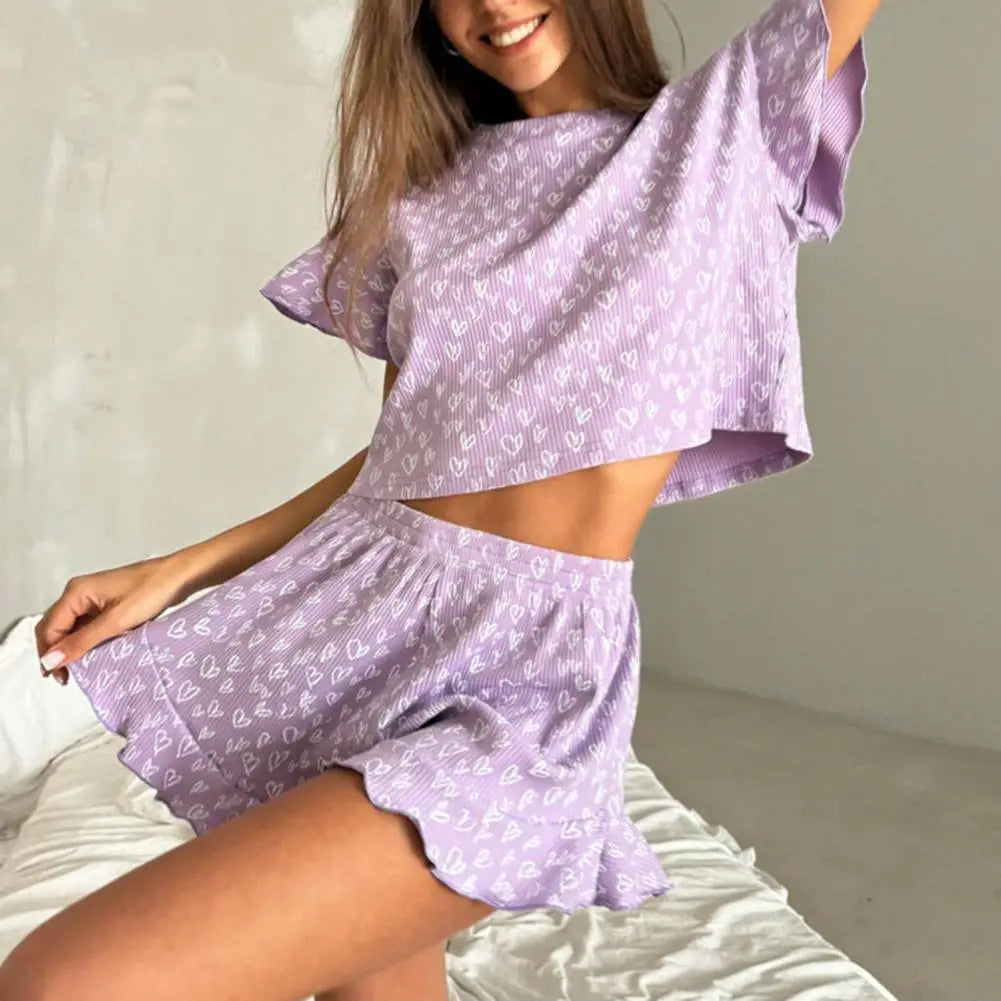 comfortable short sleeve elastic waist Cozy for Ladies