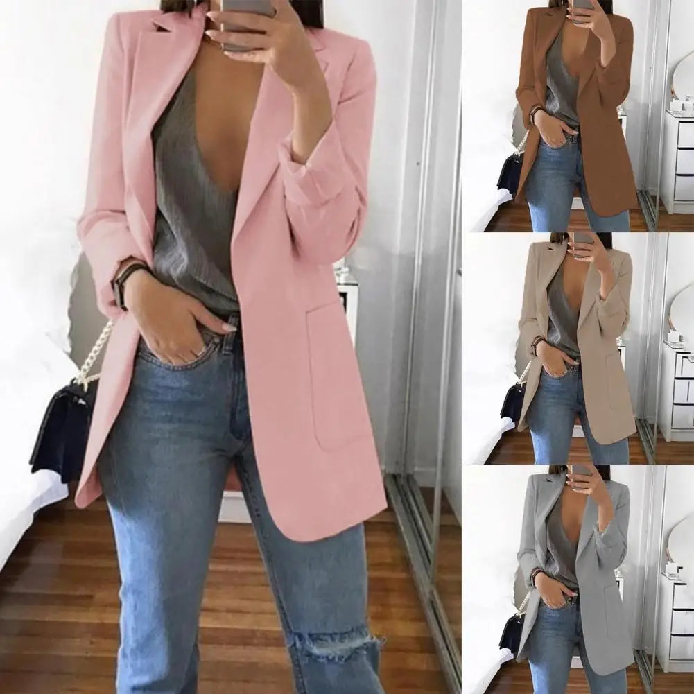 Blazer Woman Vintage Oversize Office Lady Suits Jacket