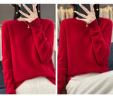 Women's Casual Knitted Pullover Coat – Soft O-Neck Winter Sweater