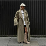 Street Ribbed Woolen Long Coat