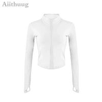 Women Full Zip-up Yoga Top Workout Running Jackets