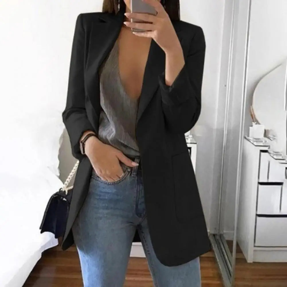 Blazer Woman Vintage Oversize Office Lady Suits Jacket