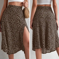 Maxi Skirt Elastic High Waist Ruffle Long Skirt