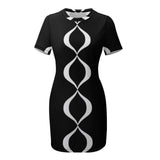 Women Sexy Tight Slit Back Knit Cocktail Dress