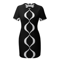Women Sexy Tight Slit Back Knit Cocktail Dress