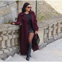 Vintage Double-Breasted Wool Women's Coat – Classic Retro Style