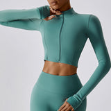 Women's Long Sleeve Top Zipper Jacket