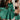 Summer Ladies V Neck Satin Dress Long Sleeve