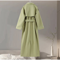 Street Ribbed Woolen Long Coat