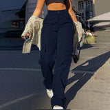 Women Stretch Twill Wide Leg Pants