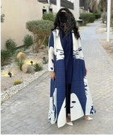 Miyake Pleated Print Foldable Collar Long Sleeve Coats