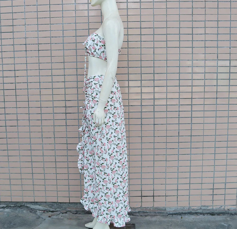 Sleeveless Shirt Tops 2 Piece Set