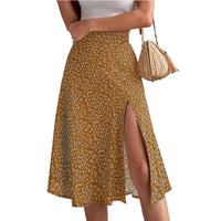 Maxi Skirt Elastic High Waist Ruffle Long Skirt